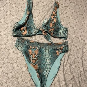 Snake skin bathing suit